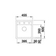 BLANCO DALAGO 45-F palaszürke exc., SZINTBE ÉPÍTÉS