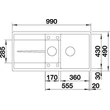 BLANCO METRA 6S-F palaszürke exc., SZINTBE ÉPÍTÉS