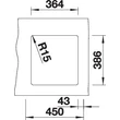 BLANCO SUBLINE 375-U ker. fekete