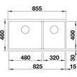 BLANCO SUBLINE 480/320-U antracit e.n.