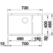 BLANCO SUBLINE 700-U Level antracit t.
