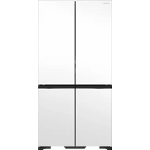 HITACHI alulfagyasztós hűtőszekrény, 4 ajtós, 569 l, vákuum fiók, AutoDoor, matt fehér üveg