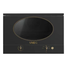 SMEG BEÉPÍTHETŐ MIKROHULLÁMÚ SÜTŐ, Colonial design, 22 liter, antracit
