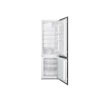 SMEG BEÉPÍTHETŐ HŰTŐ ÉS FAGYASZTÓ, 54x177,9 cm, fordítható ajtó, E energiaosztály, fehér