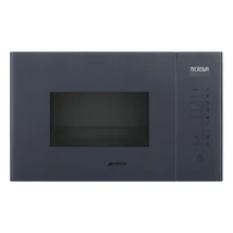 SMEG BEÉPÍTHETŐ MIKROHULLÁMÚ SÜTŐ, Linea design, 25 liter, neptune szürke üveg