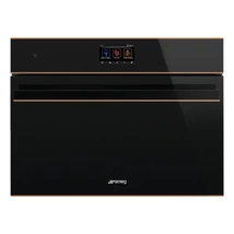 SMEG KOMPAKT KOMBINÁLT GŐZSÜTŐ, Dolce Stil Novo design, Galileo, 45 cm, TFT, réz dísz