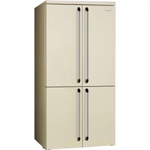 SMEG SZABADONÁLLÓ HŰTŐ ÉS FAGYASZTÓ, Victoria design, 91,5x187 cm, francia ajtó, bézs