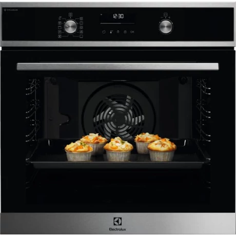 Electrolux EOD6P66WX SteamBake beépíthető sütő gőzfunkcióval, pirolitikus tisztítás, maghőmérő