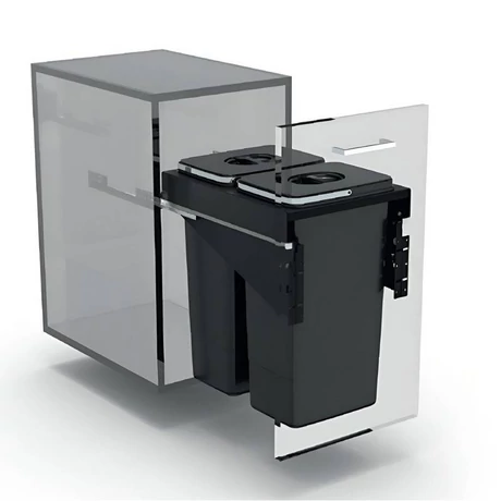 EKOTECH - Beépíthető hulladékgyűjtő FRONT 40 - 2x26 liter  