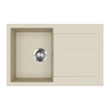 EVIDO Cubo 45S gránit mosogató, 780 x 500 mm, bézs