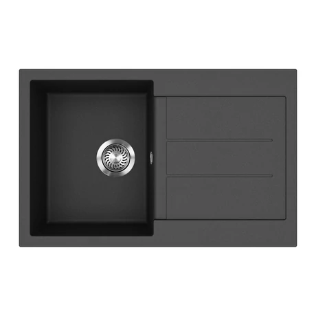 EVIDO Cubo 45S gránit mosogató, 780 x 500 mm,  antracit