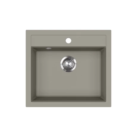EVIDO Quadro 6 gránit mosogató, 562 x 510 mm, platina