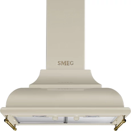 SMEG CORTINA design kürtős fali páraelszívó, 60 cm, bézs