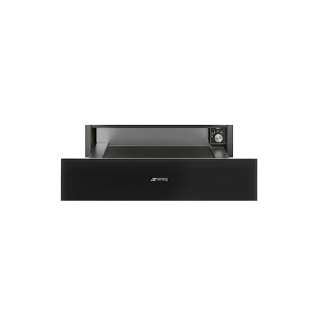 SMEG MELEGÍTŐ FIÓK, Linea design, újramelegítés, 15 cm, mélyfekete üveg