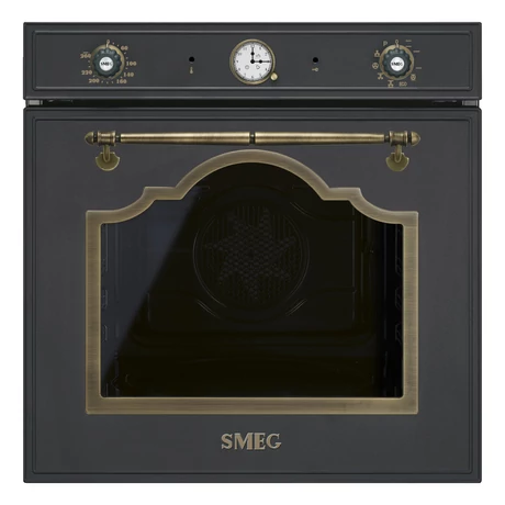 SMEG PIROLITIKUS HŐLÉGKEVERÉSES SÜTŐ, Cortina design, 60 cm, analóg, antracit