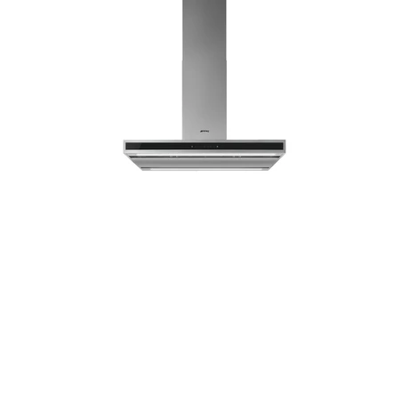 SMEG UNIVERSALE design T-shape sziget páraelszívó, 90 cm, inox + üveg
